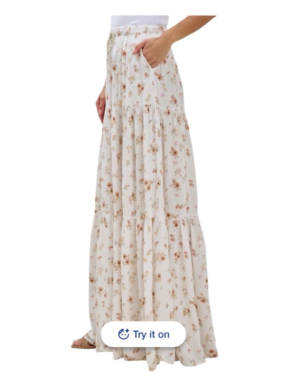 Mary Lawless  Lee X Splendid Floral Maxi Tiered Skirt. Large, NWT